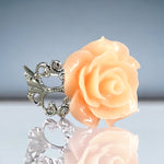 Sommerrose - Lachsrosa - Floraler Ring im Vintage Stil - VINRIN-42