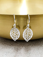 925 sterling earrings "silver leaves" - Ear925-12