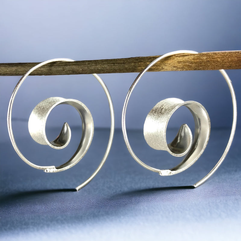 Spiral Ohrringe aus 925 Sterling Silber - Boho Tribal Eleganter Schmuck - OHR925-82